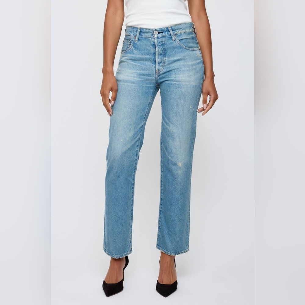 NWT- MOUSSY VINTAGE MV Goulds Straight Leg Light Blue Jean Women's Size 27